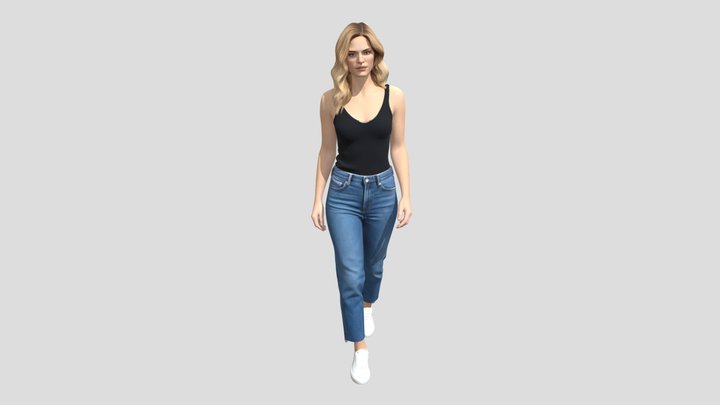 Casual Denim and Black Tank Top – Modèle 3D gratuit STL