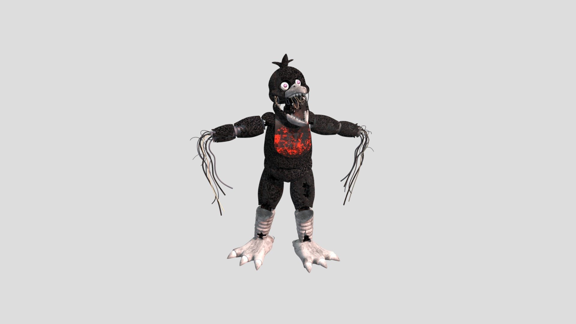 Withered Chica - Download Free 3D Model By Mmaryfernandez38 [4dcd3d9 ...