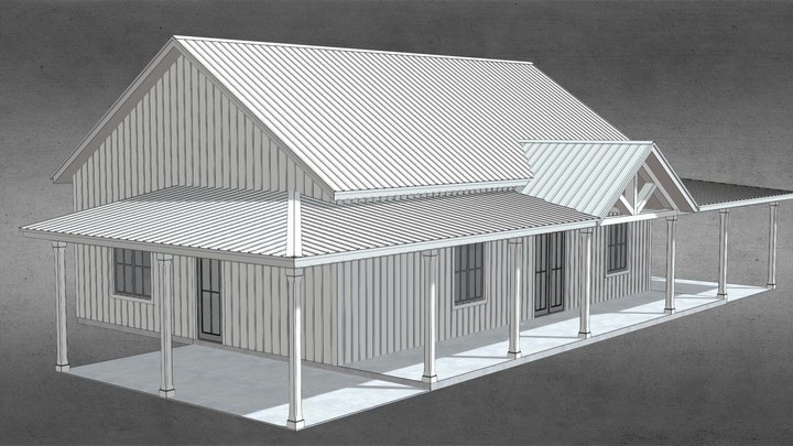 Barndominium House 011 3D Model