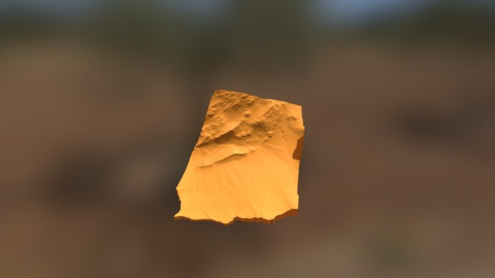 East Melas Chasma Landslide Scarp 3D Model