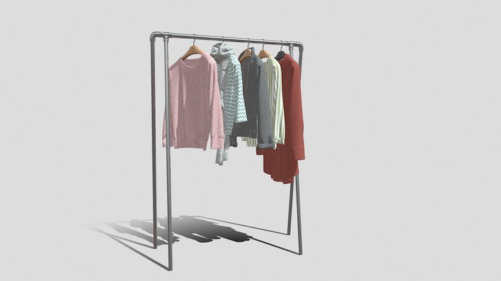 Portant à vêtements 3D Model