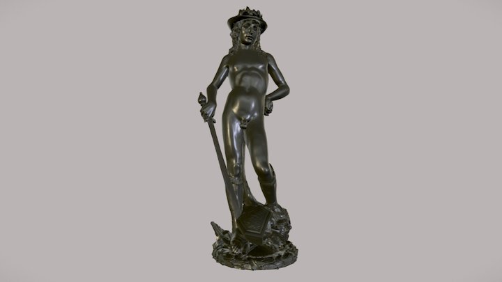 Donatello's bronze statue of David 3D Model