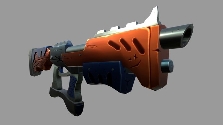 shotgun Texture Paint 3D Model
