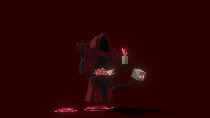 Dark magic wizard with props Comission 3D Model