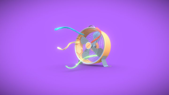 Steel Fan 3D Model