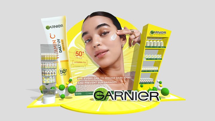 Garnier Vitamin C Daily UV Floor Stand 3D Model