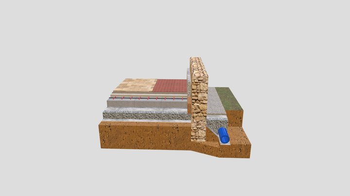 renovation chauffage au sol dalle BETON LIEGE c 3D Model