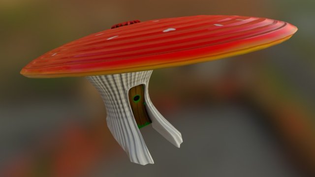 Hongo Caricatura 3D Model