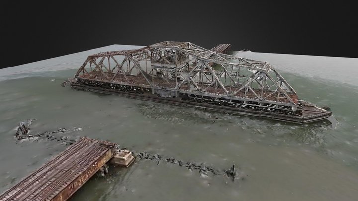 Abandonned Train Turntable 3D Model