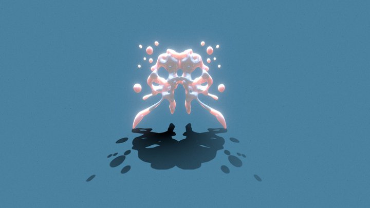 「Dynamic Rorschach Forms」- Organic Shape 1 3D Model