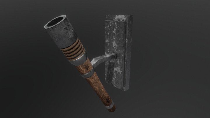 Wall-mounted Torch 3D Model