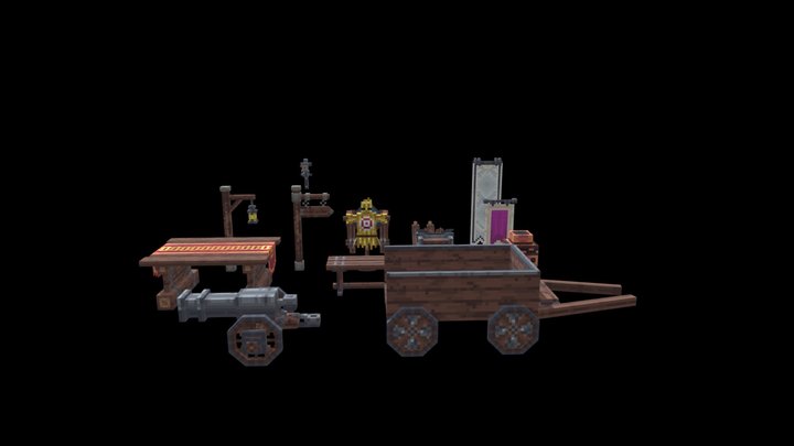 Medieval Decorations 3D Model
