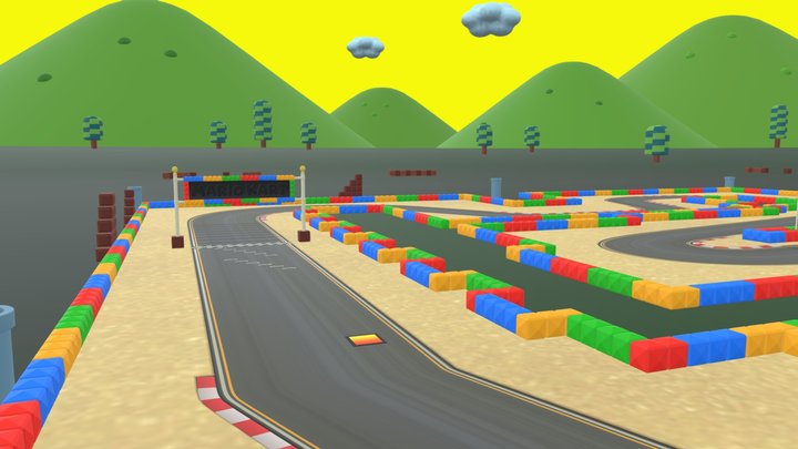 Nintendo Switch - Mario Kart 8 Deluxe - Courses 3D Model