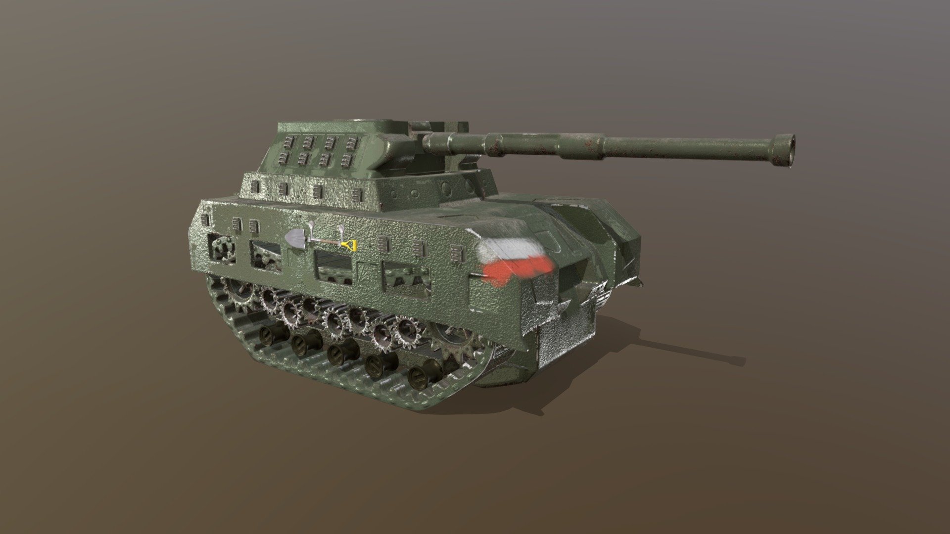 Tank low poly animated