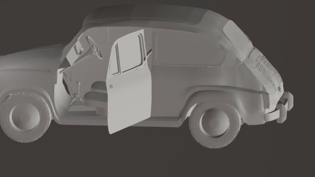 Fiat 600 (1958) Demo Version 3D Model