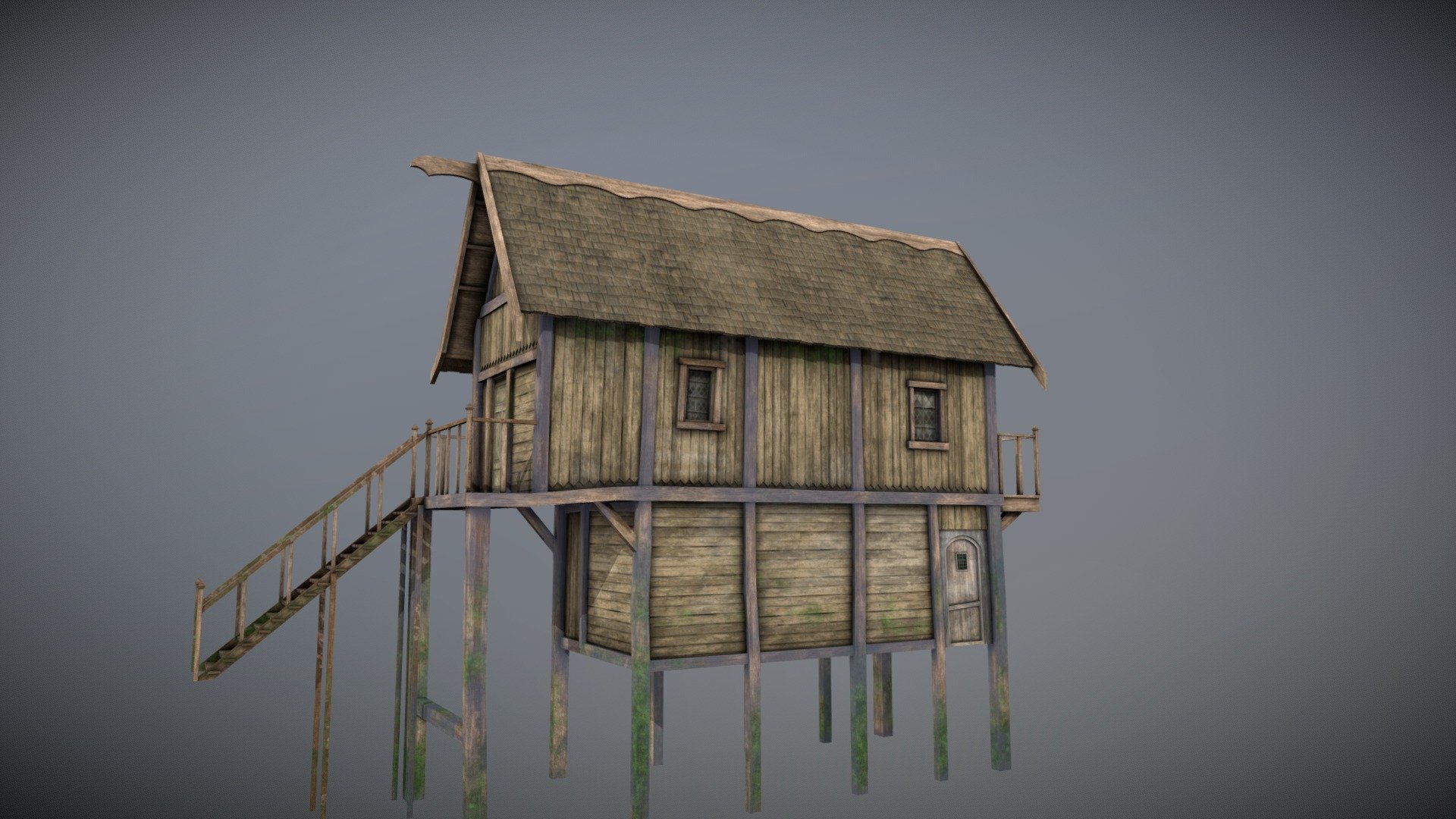 Medieval lake village - House 13 — Sketchfab embed 3D viewer