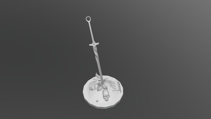 Dark Souls Low-Poly Bonfire 3D Model