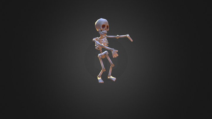 Lowpoly Skeleton 3D Model