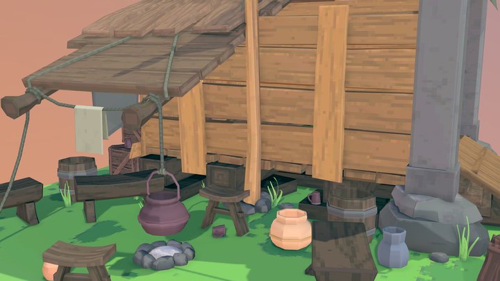 Pixel Shack 3D Model
