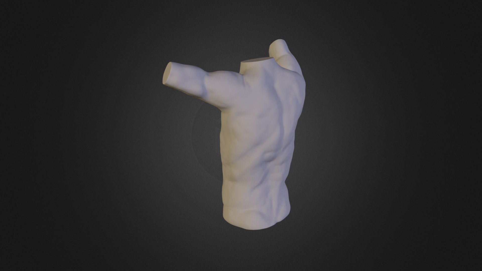 Male torso zbrush sculpture