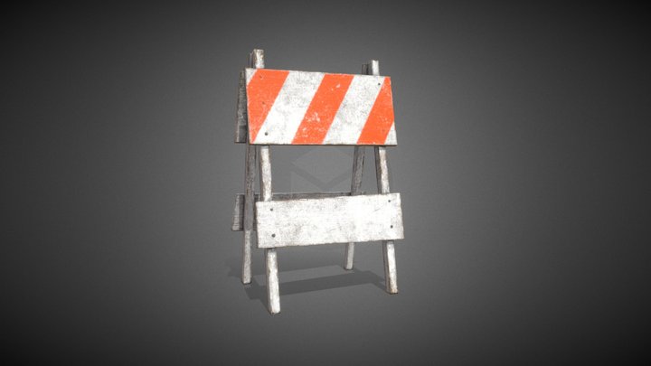 Wooden barricade 3D Model