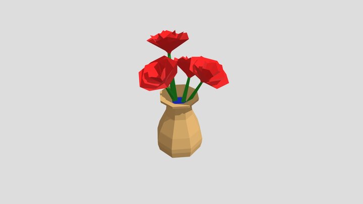 Low Poly Flower Vase