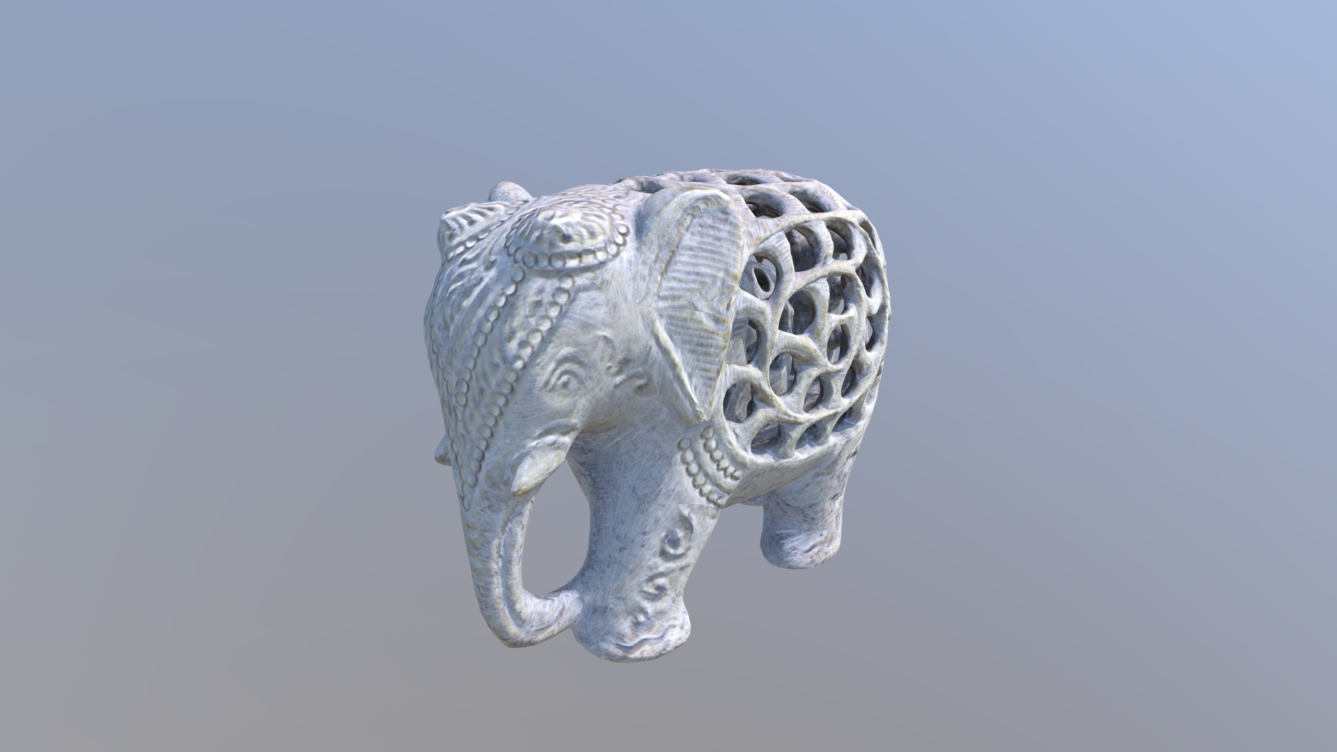 3D model Elephant Stonecarving - This is a 3D model of the Elephant Stonecarving. The 3D model is about a sculpture of an elephant.