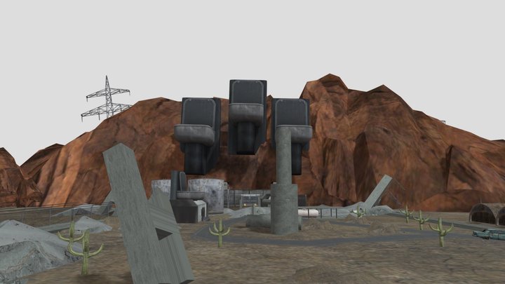 A map from skibidi toilet 67 3D Model