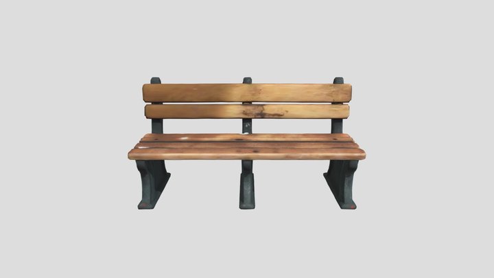Park Bench Miniature 3D Model