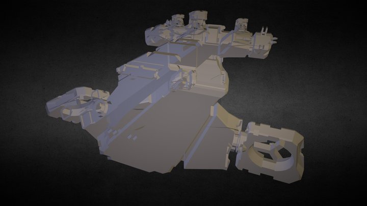 SpaceShip01_WIP 3D Model