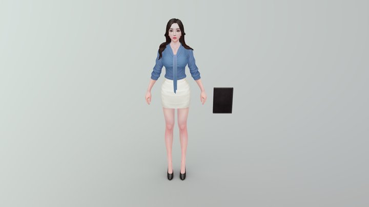Female Secretary 3D Model