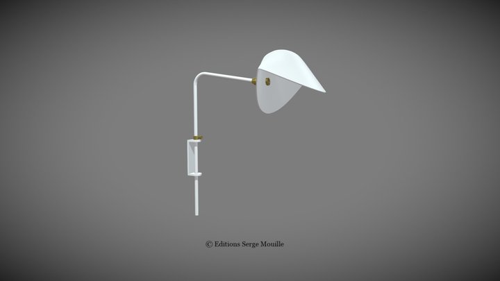 Applique de chevet ANTONY (APANT E) blanc 3D Model