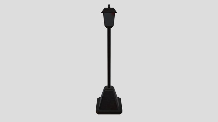 Low poly Outside lamp 3D Model
