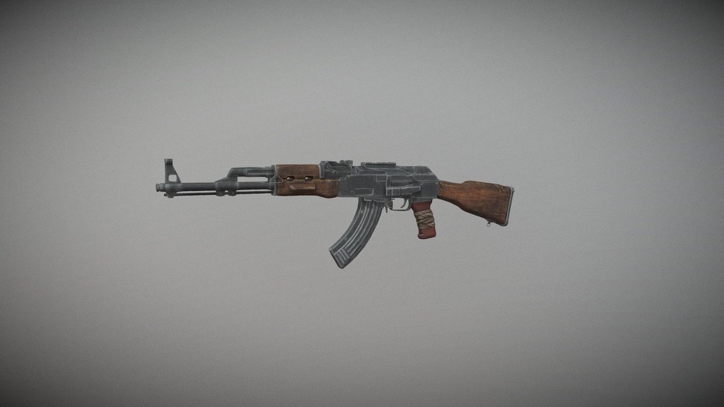 AKM Assault Rifle – High-Quality 3D Game Asset