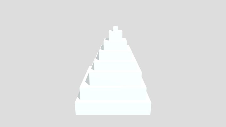 Small Blocky mountain 3D Model