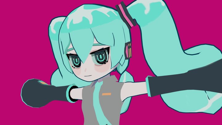 Hatsune Miku Stylized Model 3D Model