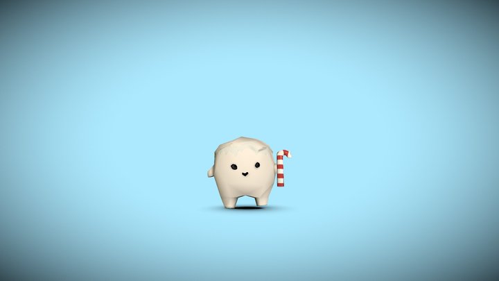 Snow golem for winter asset pack 3D Model