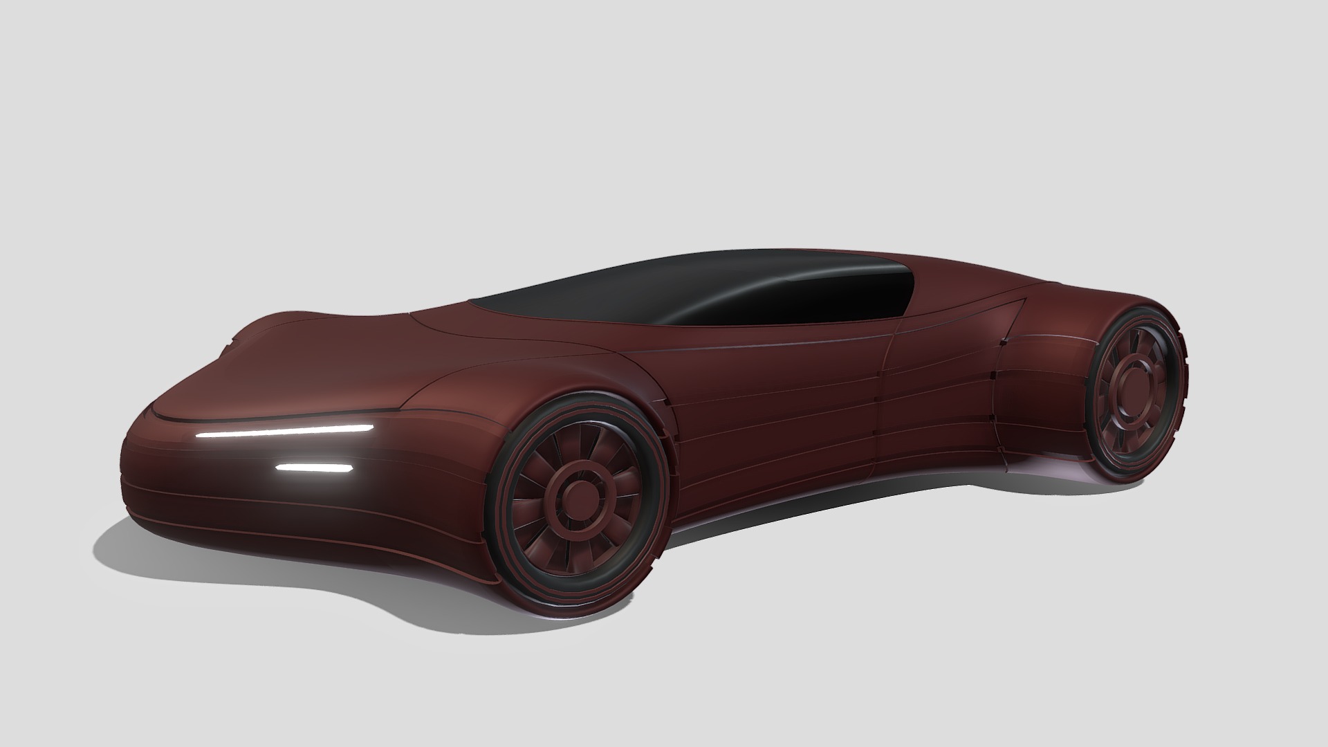 3D model Future Car 23 - This is a 3D model of the Future Car 23. The 3D model is about a red sports car.