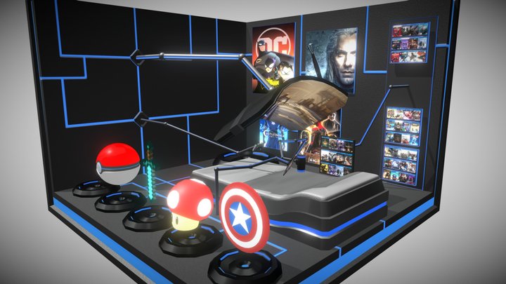 Gaming Room 3D Model
