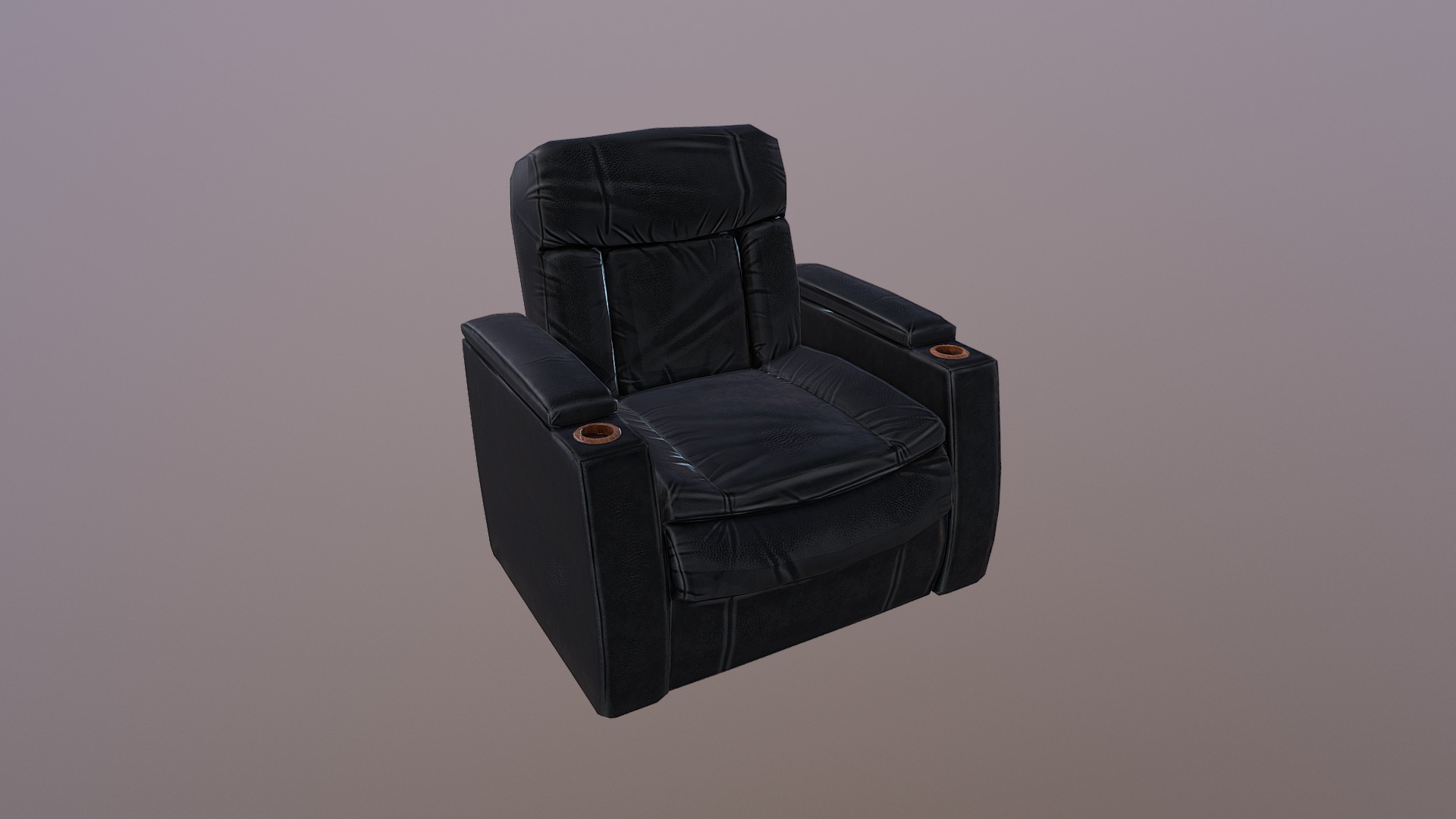 3D model Armchair Boss - This is a 3D model of the Armchair Boss. The 3D model is about a black leather chair.