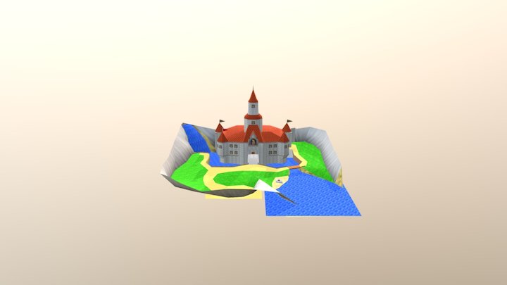 Super Mario 64 Peachs Castle 3D Model