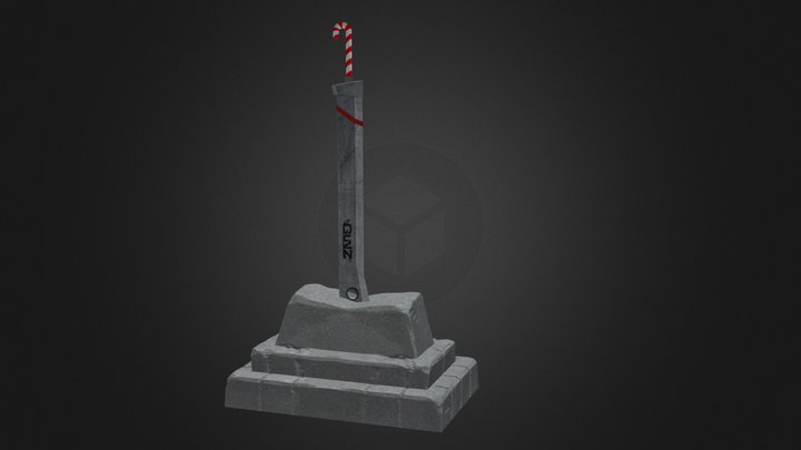 Bloodthirsty Christmas Sword 3D Model