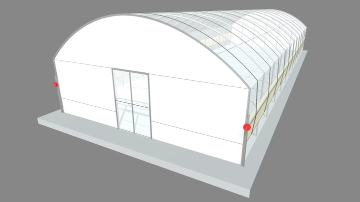 Greenhouse and polytunnels _ Model U618 3D Model