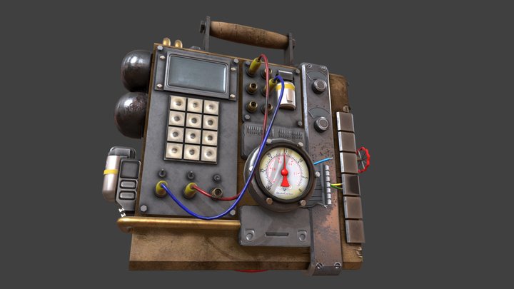 Steampunk Gas Device 3D Model
