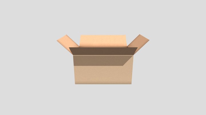 Open cardboard box – Free 3D Model STL
