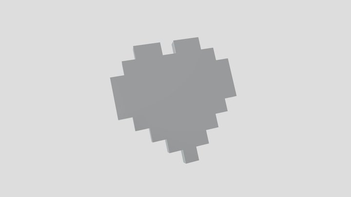Minecraft heart 3D Model