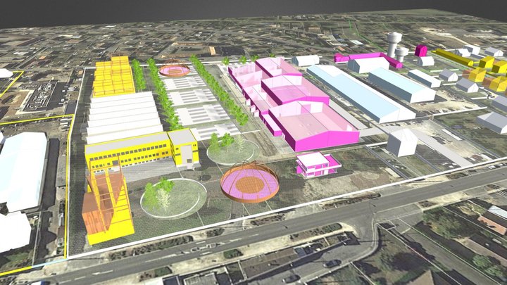 TPSF Vernouillet 3D-fond PROJET MANG_ATELIER 3D Model