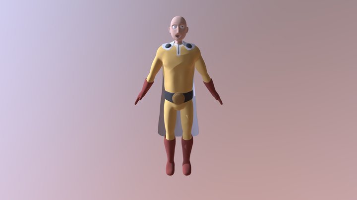 Saitama One Punch Man 3D Model