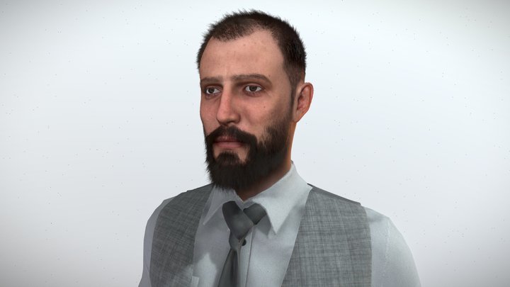 Living Canvas: Male Character 3D Model