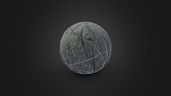 Cracked Rocks Material 3D Model